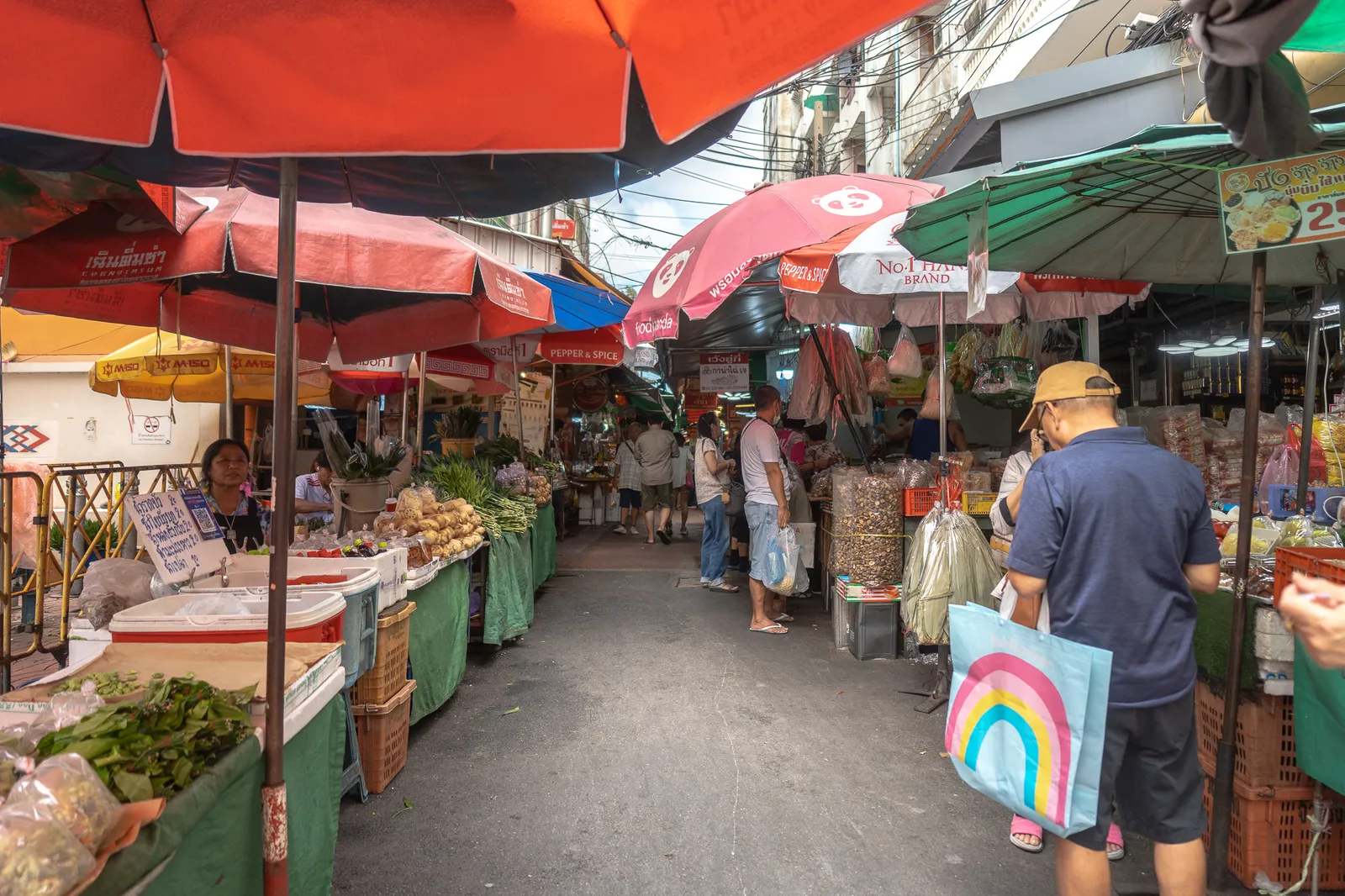 Exploring a Bangkok market